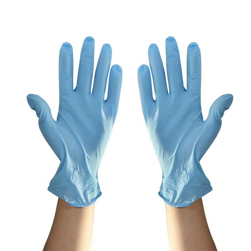 Bezpudrowe ochronne jednorazowe rękawice nitrylowe